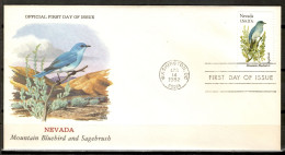 USA 1982 Estados Unidos / Official First Day Of Issue Birds Flowers Nevada FDC Aves Flores Blumen Vögel / Lc28  75-29 - Other & Unclassified