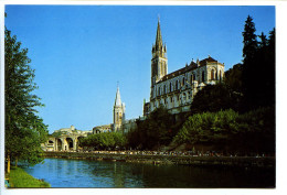 CPSM / CPM 10.5 X 15 Hautes Pyrénées LOURDES La Basilique Supérieure Et La Grotte - Lourdes