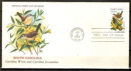 USA 1982 Estados Unidos / Official First Day Of Issue Birds Flowers South Carolina FDC Aves Blumen Vögel / Ld01  75-41 - Autres & Non Classés