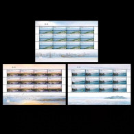 China 2024/2024-9 Chaohu Lake,Landscapes Stamp Full Sheet 3v MNH - Hojas Bloque