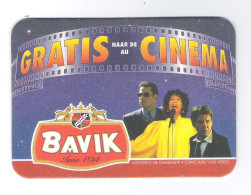 Bierviltje - Sous-bock - Bierdeckel  BAVIK - GRATIS NAAR DE CINEMA   (B 310) - Sous-bocks