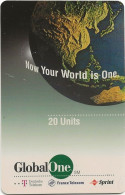 USA: Prepaid GlobalOne - Globe 09.97 - Sonstige & Ohne Zuordnung