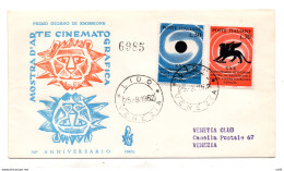 Italia 1962 30. Ann. Mostra Cinema Su FDC Venetia Racc. Con Annullo Di Arrivo - FDC