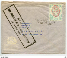 Alitalia Napoli/Francoforte Del 14.4.57 - Aerogramma Del I° Volo - Airmail