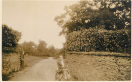 Real Photo Postcard Place To Identify Elegant Man Bicycle - To Identify