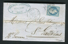 Belle Lettre De Paris Pour Saint Gaudens ( 1863 ) - Cachet Lettres Romaines Capitales DS2 - 1849-1876: Classic Period