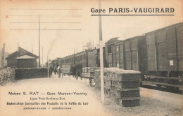 GARE MARCON-VOUVRAY - Maison E.Rat Exportation Expédition, Gare Paris-Vaugirard. - Estaciones Con Trenes