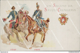 Bz492 Cartolina Militare Un Saluto Da Savoia Reggimento Cavalleria  Www1 1guerra - Regimente