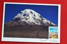 Bolivia Maxicard Volcano Sajama Carte Maximum Volcan Bolivie - Volcanes