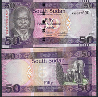 SOUTH SUDAN P14d 50POUNDS 2019 #AW    UNC. - Sudán Del Sur