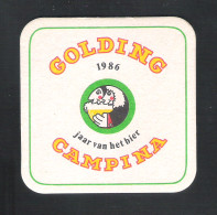 Bierviltje - Sous-bock - Bierdeckel : GOLDING CAMPINA - 1986 - JAAR VAN HET BIER  (B 331) - Beer Mats