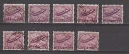 INDIA:  1967/69  AEREO   -  25 P. VIOLETTO  US. -  RIPETUTO  9  VOLTE  -  YV/TELL. 226 - Gebraucht