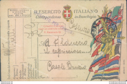 V417 Cartolinain Franchigia Per Casole Bruzio Cosenza 1918 - Franchise