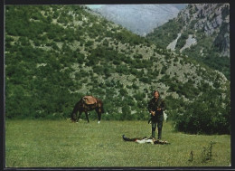 AK Filmszene Aus Karl May-Film Der Schut, Kara Und Rih  - Schauspieler