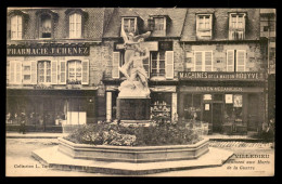 50 - VILLEDIEU - MONUMENT AUX MORTS - PHARMACIE J. CHENEZ - MAGASIN L. TARDIF EDITEUR - R. YVON MECANICIEN - Villedieu