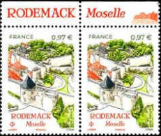 France Poste N** Yv:5407 Mi:7627 Rodemack Moselle Paire Bord De Feuille - Nuevos