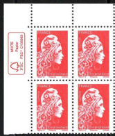 France Poste N** Yv:5253A Mi: Marianne L'engagée Philaposte Coin D.feuille X4 - Unused Stamps