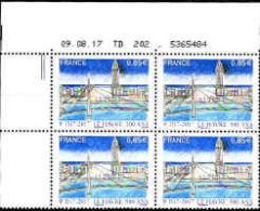 France Poste N** Yv:5166 Mi:6804 Le Havre Coin D.feuille X4 Daté 09-08-17 - Neufs