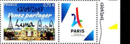 France Poste N** Yv:5144A Mi:6819 Venez Partager Candidature JO Paris Bord De Feuille - Unused Stamps