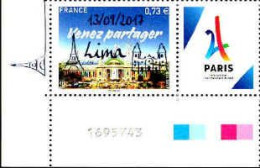 France Poste N** Yv:5144A Mi:6819 Venez Partager Candidature JO Paris Coin D.feuille - Nuovi