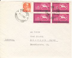 Italy Cover Sent To Switzerland 21-3-1962 - 1961-70: Storia Postale