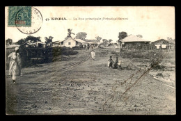 GUINEE - KINDIA - LA RUE PRINCIPALE - CACHET PAQUEBOT - Guinée