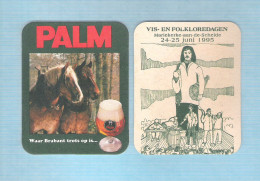 Bierviltje - Sous-bock - Bierdeckel -    PALM - VIS- EN FOLKLOREDAGEN - MARIEKERKE-AAN-DE-SCHELDE - JUNI 1995    (B 370) - Beer Mats