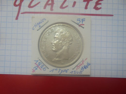 +++QUALITE+++CHARLES X 5 FRANCS 1826 "A" ARGENT +++(A.5) - 5 Francs