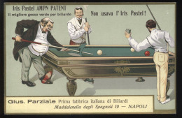 ITALIE - NAPOLI - FABBRICA DI BILIARDI GIUS. PARZIALE - CARTE PUBLICITAIRE ILLUSTREE - PUBLICITE BILLARD - Napoli (Napels)