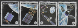 NICARAGUA   N° 1165/68    Oblitere   Espace Telecommunication Satellites - Telekom