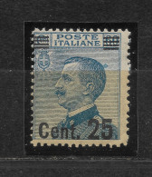 1924-1925 - N.178 -  25 CENT. SU 60 CENT.  GOMMA INTEGRA - I°TIPO - Neufs