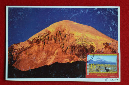 Bolivia Maxicard FDC Volcano Sajama Carte Maximum Volcan Bolivie - Volcanes