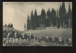 TURQUIE - SMYRNE - LE CIMETIERE TURCS ET CARAVANE DE CHAMEAUX - Turquia