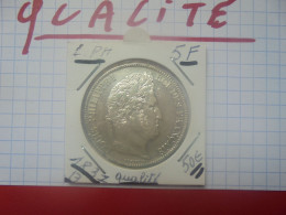 +++QUALITE+++LOUIS-PHILIPPE 5 FRANC 1837 "B"ARGENT +++(A.5) - 5 Francs