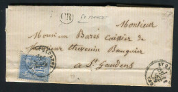 Rare Lettre De Saint Marcet Par Et Pour Saint Gaudens ( 1879 ) - 1849-1876: Classic Period