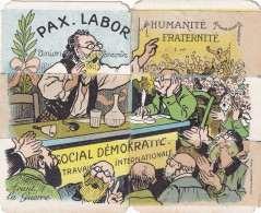 Satirique Mefaits Des Socialistes Guerre 1914 Paix Pacifisme Vol Pillage Lille Belgique Carte Systeme Mechanical - Satirisch