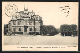 CPA Louviers, La Caisse D`Epargne Et Le Boulevard De Crosne  - Louviers