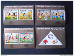 STAMPS YEMEN 1982 FOOTBALL WORLD CHAMPIONSHIP SPAIN MICHEAL CATALOGUE 1753/1758 IMPERF - 1767 MUCH RARE SHEET MNH - Yemen