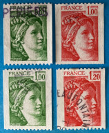 France 1977 : Type Sabine Provenant De Roulette N° 1980 à 1981B Oblitéré - Usati