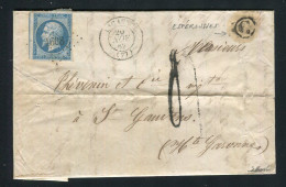 Rare Lettre D'Espérausses Par Lacaune Pour Saint Gaudens ( 1867 ) - Cachet PC 1608 - 1849-1876: Classic Period