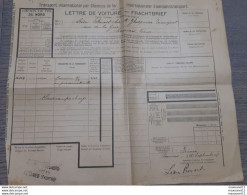 Chemin De Fer Du Nord - Lettre De Voiture Vers Ghesquière Transport à Comines ... Lot260 . - Trasporti