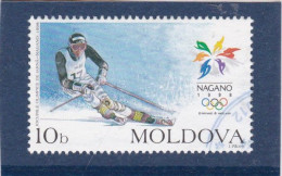 1998 Moldawien/ Moldova, ° Mi:MD 263, Yt:MD 223, Sg:MD 274, Olympische Winterspiele 1998 - Nagano Used - Winter 1998: Nagano