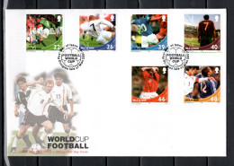 Isle Of Man 2002 Football Soccer World Cup Set Of 6 On FDC - 2002 – Zuid-Korea / Japan