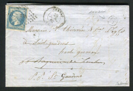 Rare Lettre D'Ancizan Par Arreau Pour Saint Gaudens ( 1862 ) - Cachet PC 138 - 1849-1876: Classic Period