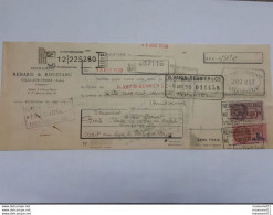 Reçu Du 1-08-1938 - Fromagerie Renard & Roustang De Ville-sur-Terre Vers Berck Plage Avec Timbres Fiscaux  .. Lot260 - Alimentos