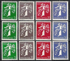 Schweiz Suisse 1939: LANDESAUSSTELLUNG EXPOSITION NATIONALE ESPOSIZIONE NAZIONALE Zu 228-239 Mi 344-55 Yv 329-340 ** MNH - Nuovi