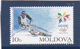 1998 Moldawien/ Moldova, ° Mi:MD 263, Yt:MD 223, Sg:MD 274, Olympische Winterspiele 1998 - Nagano Used - Inverno1998: Nagano