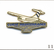 Pin's Transport - Aviation / Compagnie “Corse Méditerranée“. Non Estampillé. Métal Peint. T1025-11 - Vliegtuigen