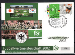 Germany 2002 Football Soccer World Cup Commemorative Cover, Germany Vice Champion - 2002 – Corée Du Sud / Japon