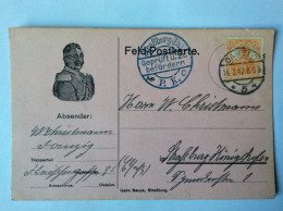 FELD-POSTKARTE : Danzig - Strassburg - 16.3.1917 - War 1914-18